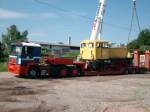 Am 9.6.2010 wurde die V22 mit Hilfe eines Autokranes,vom Gleis auf einen Tieflader umgeladen.