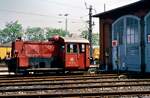 DB-Rangierlok 322 172-8 vor dem Bw Nürnberg, 27.05.1985