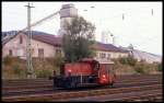 DB Köf II 323867 am 10.9.1989 im Bahnhof Einbeck.