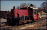 Am 27.3.1991 gab es noch die Vennbahn e.V. in Raeren. Im dortigen Museumsbahnhof traf ich auf die Köf 323149 ex BW Trier.