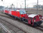 323 796-3 der BayernBahn am 12.02.2019 in Regensburg im Dienste von Siemens mit 2 ÖBB Vectrons (vorne 1293 037).