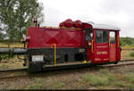 Die 1960 gebaute Kleinlok Köf 6654 (323 280-8), gesehen beim 32.