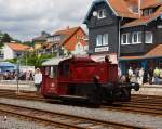 323 634-6 (Kof II) am 12.06.2011 beim Bahnhoffest in Knigstein/Taunus. Die Kf wurde 1958 von Gmeinder unter Fabrik-Nr. 5022 gebaut.