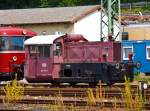 323 149-5 (ex DB Kf 6436) abgestellt am 04.07.2012 in Linz am Rhein. Die Kf wurde 1959 bei Deutz (Typ A6M 617 R) unter der Fabriknummer 57294, als Kf 6436 fr die DB, gebaut, 1968 erfolgte die Umbezeichnung, 1990 die Ausmuterung bei der DB. Dann kam sie zur Vennbahn in Raeren, Belgien bis sie 2002 zur Eifelbahn Verkehrsgesellschaft mbH in Linz kam.