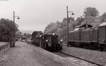 323 593 der DSB stellt ihren Fotog�terzug im Bahnhof F�tzen bereit 22.8.26