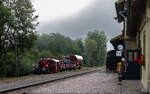 323 593 mit dem G 1002 (F�tzen - Zollhaus-Blumberg) im Bahnhof Zollhaus-Blumberg 22.8.26
