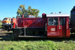 Die Diesellokomotive 323 852-4 stand Anfang September 2021 im Eisenbahnmuseum Koblenz.