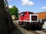 Die 332 052 der PEF am 03.05.2008 auf dem Gelnde der PEF in Passau.