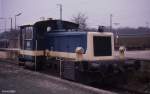 Köf 332014 der DB am 21.1.1989 im Grenzbahnhof Bad Bentheim.