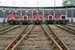 Kleindiesellokparade auf dem Gelnde des Gterbahnhofs Bremen-Industriehafen im Juni 2003.