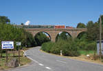 Wohl das schönste Motiv der Ostertalbahn ist der Viadukt in Haupersweiler.