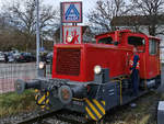 Eine Köf auf dem Weg zum Gelände der Westfälische Lokomotiv Fabrik Karl Reuschling.