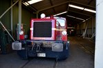 Ex deutsche Köf III mit dem Namen Conrad de ZLSM in der Halle am Werkplatz in Simpelveld.