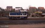 Köf III 333100 am 21.2.1989 im Bahnhof Bramsche.