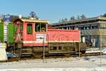 Seitenansicht der 333 der Schwaben Reederei, hinterm Zaun steht sie abgestellt in Mosbach bei Gmeinder. Samstag 21.1.2017