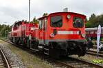 D-DB 335 150-9 und D-DB 261 028-5 wurde am 19.09.2026 zum Tag der Schiene 2026 auf dem Gel�nde des Nordic Rail Service (NRS) ausgestellt. 