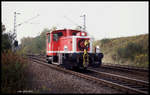 335206 solo Richtung Düren kurz vor dem Eilendorfer Tunnel am 25.10.1989 um 12.57 Uhr.