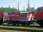 Die 335 161-6 steht am 07.08.08 abgestellt am AW Cottbus .(Von der Strae aus fotografiert)