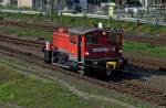 DB Rangierlok 335 142-6 im Bahnhofsbereich von Freiburg im Breisgau, Sept.2011