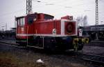 Betriebspause hatte Köf 335241 am 29.12.1991 im Bahnhof Stadthagen.