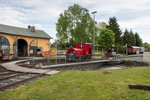 Werkslokomotive der Porzellanfabrik Winterling, Kirchenlamitz, auf der Drehscheibe des Modell- und Eisenbahnclubs Selb-Rehau e.V. am 21.05.2016. Die Lok wurde 1934 von Deutz gebaut.
