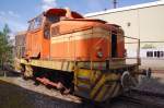 Eine ausrangierte Henschel Diesellok, die als Denkmal in der Henrichshtte in Hattingen/Ruhr zu sehen ist......17.5.2012