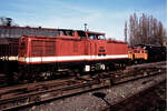 DR 199 861 am 10.04.1991 in Wernigerode-Westerntor.