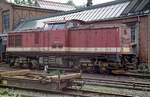 DR-Schmalspurdiesellok 199 861 am 15.08.1992 in Wernigerode-Westerntor.