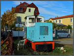 Die Ns2f des Glaswerkes Freital steht am 25.10.2020 in Dresden-Gittersee am Bahnhof der Windbergbahn. 