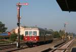 Lappwaldbahn DTW 01  Anton  als P 88840 (Haldensleben–Helmstedt) am 25.09.2011 in Haldensleben