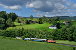 211 323 + VS 28 + VT 07 bei einer Sonderfahrt am 07.08.2016 bei Ruhmannsfelden.