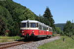 VT 5 und VS 14 als RB 22279 (Schelklingen-Münsingen) in Hütten 1.7.18