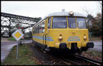 Bereisungs Triebwagen MAN VT 808 von Rheinbraun am 31.10.1998 in Frimmersdorf.