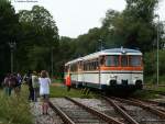 Ein letztes Mal rcken VT 9, VS 142 und VT 26 in Neckarbischofsheim Nord ins Bw 31.7.09