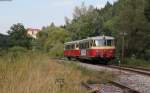 VS 14 und VT 8 der SAB als SAB-Sommerferien-Express (Offenhausen-Schelklingen) bei Marbach 21.8.13