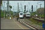 Mit 20 Minuten Versptung rollt InterCity 1846 mit 605 004  Franz-Josef  und 605 020  Christiane  von Hamburg-Altona nach Kln in den Bahnhof Hamm (Westf) ein. Auf dem Nebengleis rollt IC 2047 Richtung Leipzig.