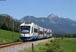 VT 109 und VT 105 als BOB86826 (Bayerischzell-München Hbf) bei Fischbachau 23.7.19