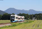 VT 105 als BOB86982 (Tegernse-München Hbf) bei Moosrain 23.7.19