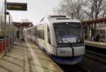 609 116, noch im BOB-Look, als S28 in Mettmann Zentrum, 10.12.20.