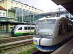 VT 107 ist am 02.10.2008 als 88080 soeben in Regensburg Hbf eingetroffen.