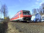 610 014 auf dem Weg von Nrnberg nach Regensburg.