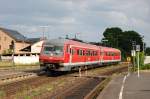 610 005 am 31.05.2008 bei der Einfahrt in den Bahnhof Amberg