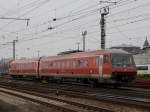 Der 610 011 am 14.03.2009 bei einer Rangierfahrt in Regensburg Hbf.