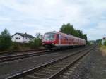 610 007-6 ist am 11.08.11 auf dem Weg von Nrnberg nach Marktredwitz, hier zusehen in Neusorg.