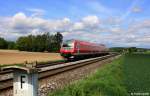 DB 610 520 als RE 3583 Nrnberg - Regensburg, KBS 855 Hof - Regensburg, fotografiert bei Zeitlarn am 09.05.2012