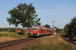 610 011 + 610 019 als RE 3581 am Einfahrsignal von Freihls am 12.08.2012.