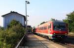 DB Regio Pendolino 610 510 + 014 als RE 3550 Regensburg - Nrnberg, KBS 855 Regensburg - Hof, fotografiert bei Ausfahrt Bhf. Regenstauf am 23.08.2012