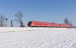 Hier mal ein Motiv etwas anders umgesetzt.Der RE 3558 von Schwandorf nach Nrnberg bei Freihls mit Sonnenschein und eisiger Klte.(8.12.12)