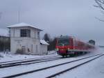 610 512 (012) und 610 515 (015) fuhren am 18.01.13 durch Pechbrunn.