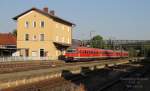 610 015 und 002 mit dem RE 3698 am 17.6.13 in Wernberg nach Hof